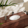 Umywalka podblatowa 450/350 bez otworu na baterię, z przelewem, SmartClean Biały Xuniva D HANSGROHE 61048450