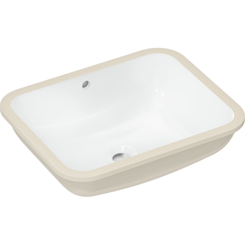 Umywalka podblatowa 450/350 bez otworu na baterię, z przelewem, SmartClean Biały Xuniva Q HANSGROHE 61052450