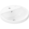 Umywalka wpuszczana w blat 450/450 z otworem na baterię, z przelewem, SmartClean Biały Xuniva S HANSGROHE 61056450