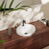 Umywalka wpuszczana w blat 450/450 z otworem na baterię, z przelewem, SmartClean Biały Xuniva S HANSGROHE 61056450