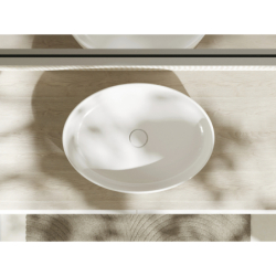 Umywalka nablatowa 550/400 bez otwor na baterię, bez przelewu, SmartClean Biały Xuniva D HANSGROHE 61072450