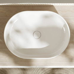 Umywalka nablatowa 550/400 bez otwor na baterię, bez przelewu, SmartClean Biały Xuniva U HANSGROHE 61073450