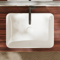 Umywalka nablatowa 550/400 bez otwor na baterię, bez przelewu, SmartClean Biały Xuniva Q HANSGROHE 61075450