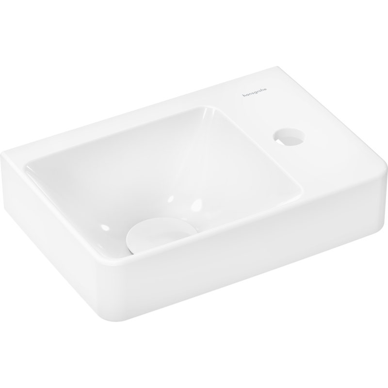 Mała Umyw. wisząca z półką 360/250 z otworem na baterię, bez przel., SmartClean Biały Xelu Q HANSGROHE 61084450