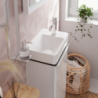 Mała Umyw. wisząca z półką 360/250 z otworem na baterię, bez przel., SmartClean Biały Xelu Q HANSGROHE 61084450