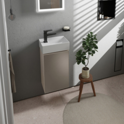 Mała umywalka wisząca 360/250 z otworem na baterię po lewej stronie, bez przelewu, SmartClean Biały Xevolos E HANSGROHE 61087450