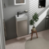 Mała umywalka wisząca 360/250 z otworem na baterię po lewej stronie, bez przelewu, SmartClean Biały Xevolos E HANSGROHE 61087450