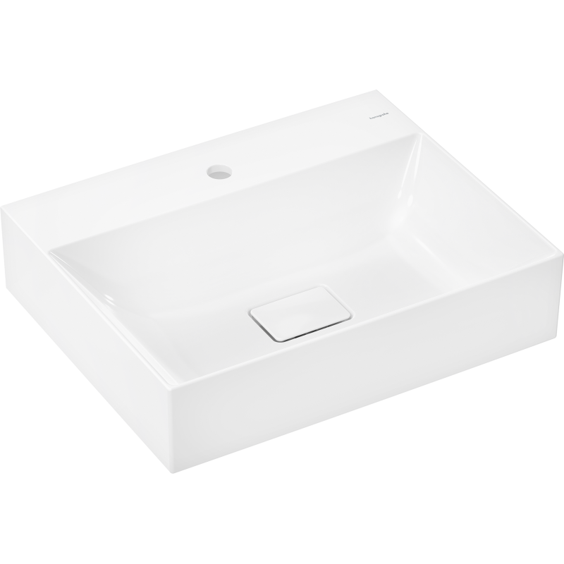 Umywalka wisząca 600/480 z otworem na baterię, bez przelewu, SmartClean Biały Xevolos E HANSGROHE 61092450