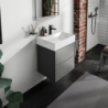 Umywalka wisząca 600/480 z otworem na baterię, bez przelewu, SmartClean Biały Xevolos E HANSGROHE 61092450