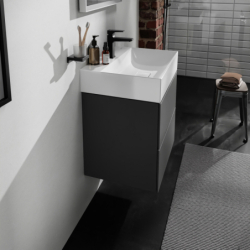 Umywalka wisząca 600/480 z otworem na baterię, bez przelewu, SmartClean Biały Xevolos E HANSGROHE 61092450