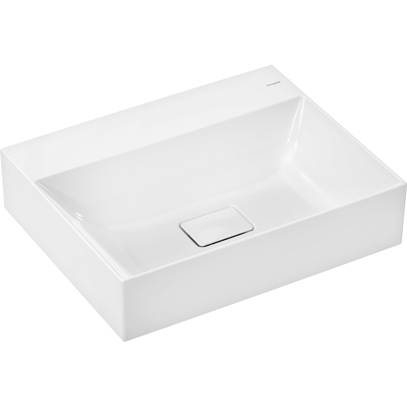 Umywalka wisząca 600/480 bez otworu na baterię, bez przelewu, SmartClean Biały Xevolos E HANSGROHE 61093450