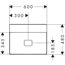 Umywalka wisząca 600/480 bez otworu na baterię, bez przelewu, SmartClean Biały Xevolos E HANSGROHE 61093450