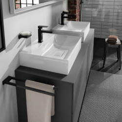 Umywalka wpuszczana w blat 600/480, szlifowana z otworem na baterię, bez przelewu, SmartClean Biały Xevolos E HANSGROHE 61094450