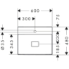 Umywalka wpuszczana w blat 600/480, szlifowana z otworem na baterię, bez przelewu, SmartClean Biały Xevolos E HANSGROHE 61094450