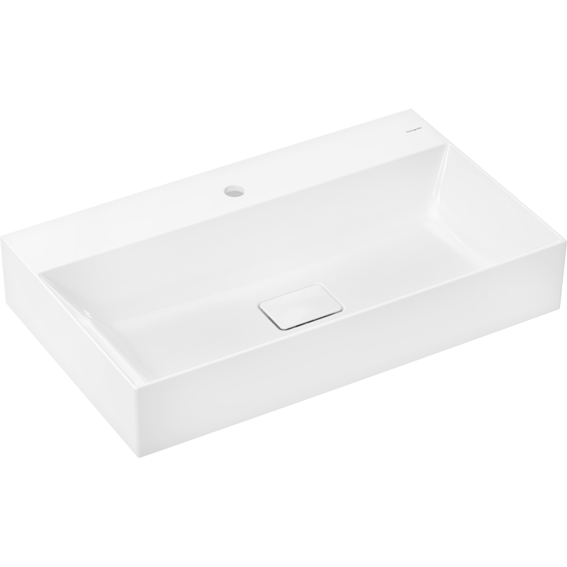 Umywalka wpuszczana w blat 800/480, szlifowana z otworem na baterię, bez przelewu, SmartClean Biały Xevolos E HANSGROHE 61098450