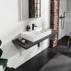 Umywalka wpuszczana w blat 800/480, szlifowana z otworem na baterię, bez przelewu, SmartClean Biały Xevolos E HANSGROHE 61098450