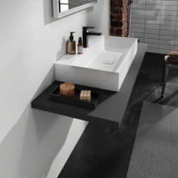 Umywalka wpuszczana w blat 800/480, szlifowana z otworem na baterię, bez przelewu, SmartClean Biały Xevolos E HANSGROHE 61098450