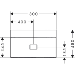 Umywalka wpuszczana 800/480, szlifowana bez otworu na baterię, bez przelewu, SmartClean Biały Xevolos E HANSGROHE 61099450