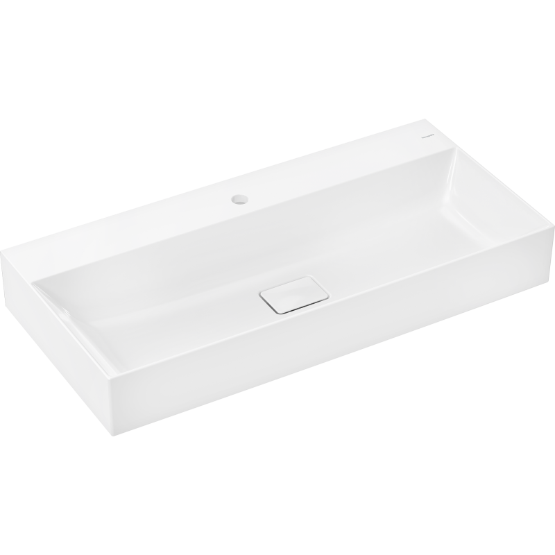 Umywalka wisząca 1000/480 z otworem na baterię, bez przelewu, SmartClean Biały Xevolos E HANSGROHE 61100450