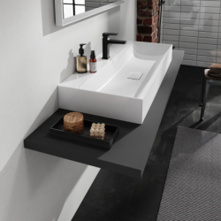 Umywalka wpuszczana 1000/480, szlifowana z otworem na baterię, bez przelewu, SmartClean Biały Xevolos E HANSGROHE 61102450