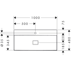 Umywalka wpuszczana 1000/480, szlifowana z otworem na baterię, bez przelewu, SmartClean Biały Xevolos E HANSGROHE 61102450