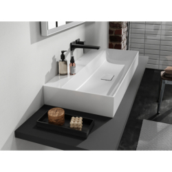 Umywalka wpuszczana 1000/480, szlifowana bez otworu na baterię, bez przelewu, SmartClean Biały Xevolos E HANSGROHE 61103450