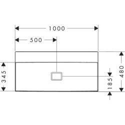 Umywalka wpuszczana 1000/480, szlifowana bez otworu na baterię, bez przelewu, SmartClean Biały Xevolos E HANSGROHE 61103450