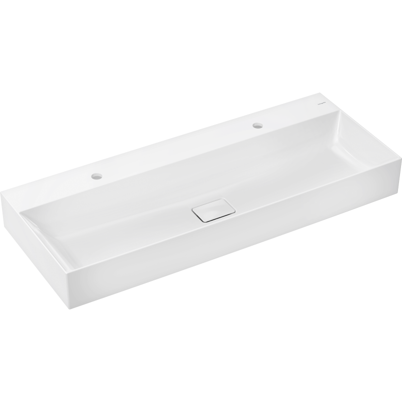 Umywalka wisząca 1200/480 z 2 otworami na baterie, bez przelewu, SmartClean Biały Xevolos E HANSGROHE 61104450