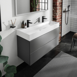 Umywalka wisząca 1200/480 z 2 otworami na baterie, bez przelewu, SmartClean Biały Xevolos E HANSGROHE 61104450