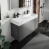 Umywalka wisząca 1200/480 z 2 otworami na baterie, bez przelewu, SmartClean Biały Xevolos E HANSGROHE 61104450