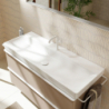 Umywalka wisząca 1200/480 z otworem na baterię, bez przelewu, SmartClean Biały Xelu Q HANSGROHE 61108450