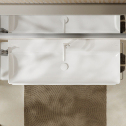Umywalka wisząca 1200/480 z otworem na baterię, bez przelewu, SmartClean Biały Xelu Q HANSGROHE 61108450