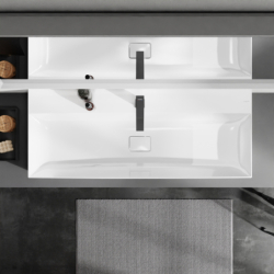 Umywalka wpuszczana 1200/480, szlifowana z otworem na baterię, bez przelewu, SmartClean Biały Xevolos E HANSGROHE 61113450