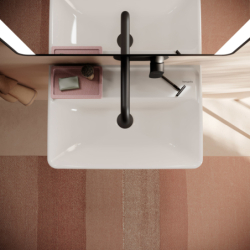 Umywalka wisząca Compact 550/370 bez otworu na baterię, bez przelewu, SmartClean Biały Xanuia Q HANSGROHE 61123450