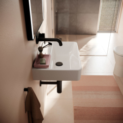 Umywalka wisząca Compact 550/370 bez otworu na baterię, bez przelewu, SmartClean Biały Xanuia Q HANSGROHE 61123450