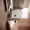 Umywalka wisząca Compact 650/390 z otworem na baterię, z przelewem, SmartClean Biały Xanuia Q HANSGROHE 61128450