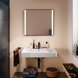 Umywalka wisząca 800/480 z otworem na baterię, z przelewem, SmartClean Biały Xanuia Q HANSGROHE 61136450