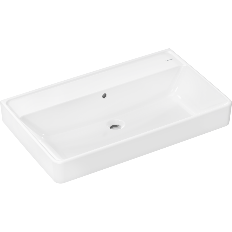 Umywalka wisząca 800/480 bez otworu na baterię, z przelewem, SmartClean Biały Xanuia Q HANSGROHE 61137450