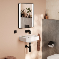 Mała umywalka wisząca 450/340 bez otworu na baterię, z przelewem, SmartClean Biały Xanuia Q HANSGROHE 61140450