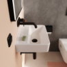 Mała umywalka wisząca 450/340 bez otworu na baterię, z przelewem, SmartClean Biały Xanuia Q HANSGROHE 61140450