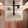 Mała umywalka wisząca 450/340 bez otworu na baterię, z przelewem, SmartClean Biały Xanuia Q HANSGROHE 61140450