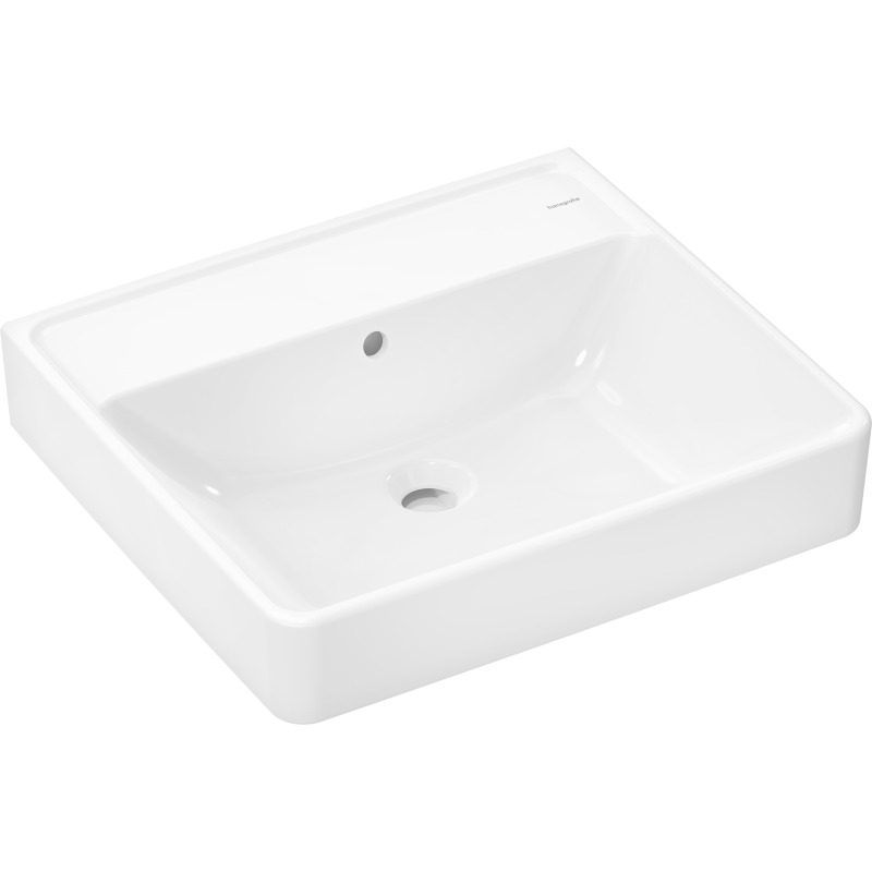 Umywalka wisząca 550/480 bez otworu na baterię, z przelewem, SmartClean Biały Xanuia Q HANSGROHE 61146450