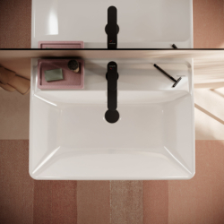 Umywalka wisząca 650/480 z otworem na baterię, bez przelewu, SmartClean Biały Xanuia Q HANSGROHE 61153450