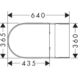 Kompakt WC 640, odpływ poziomy, przyłącze z boku, SmartClean, z deską WC, SoftClose, Biały EluPura Original S HANSGROHE 61166450