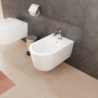 Bidet wiszący 540 z otworem na baterię, z przelewem, SmartClean Biały EluPura S HANSGROHE 61169450