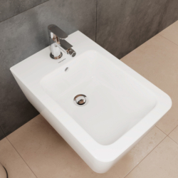 Bidet wiszący 540 z otworem na baterię, z przelewem, SmartClean Biały EluPura Q HANSGROHE 61170450