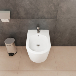Bidet wiszący 540 z otworem na baterię, z przelewem, SmartClean Biały EluPura Original S HANSGROHE 61171450