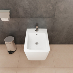 Bidet wiszący 540 z otworem na baterię, z przelewem, SmartClean Biały EluPura Original Q HANSGROHE 61172450