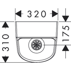 Pisuar z zasilaniem od tyłu, odpływ z tyłu, bezkołnierzowy, SmartClean Biały EluPura Original S HANSGROHE 61174450