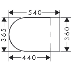 Miska WC 540 AquaChannel Flush, SmartClean, z deską WC, SoftClose, QuickRelease Biały EluPura Original S HANSGROHE 61180450